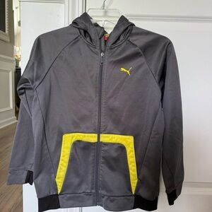 Puma Kids Gray and Yellow Jacket